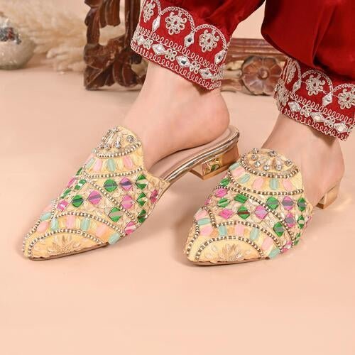 Glimmer Mules - shoebank.in